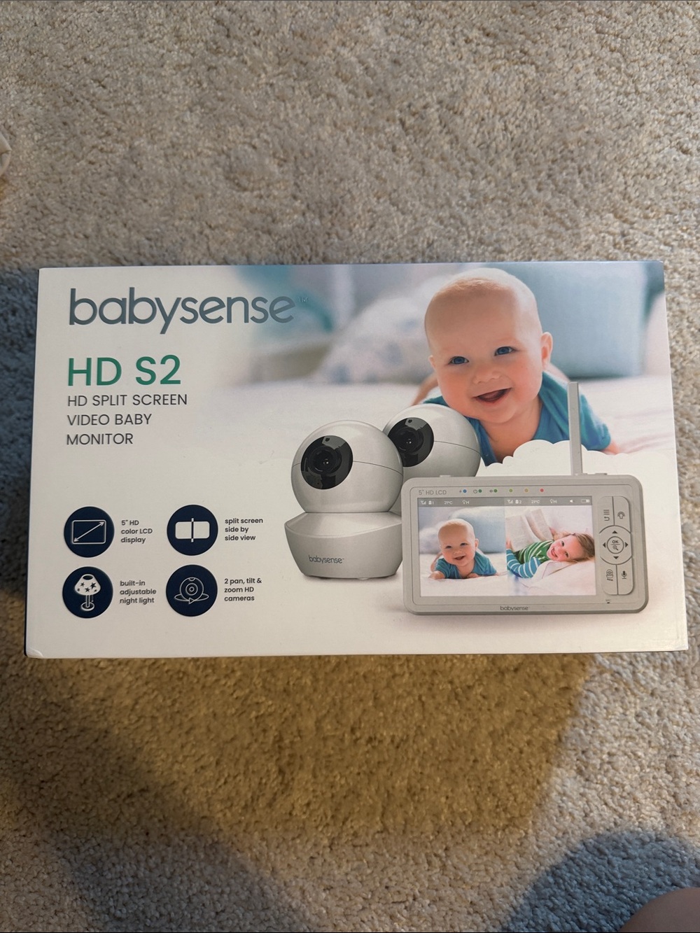 Babysense HD S2 Baby Video Monitor - 2 Cameras and Split Screen - Picture 2 of 5